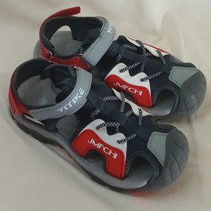 Boy's Vitike JMFCHI Outdoors Sandals, Gray & Red, SIZE 5